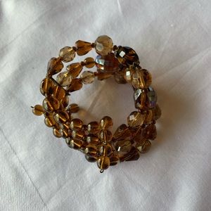 Brown Beaded Wraparound Bracelet